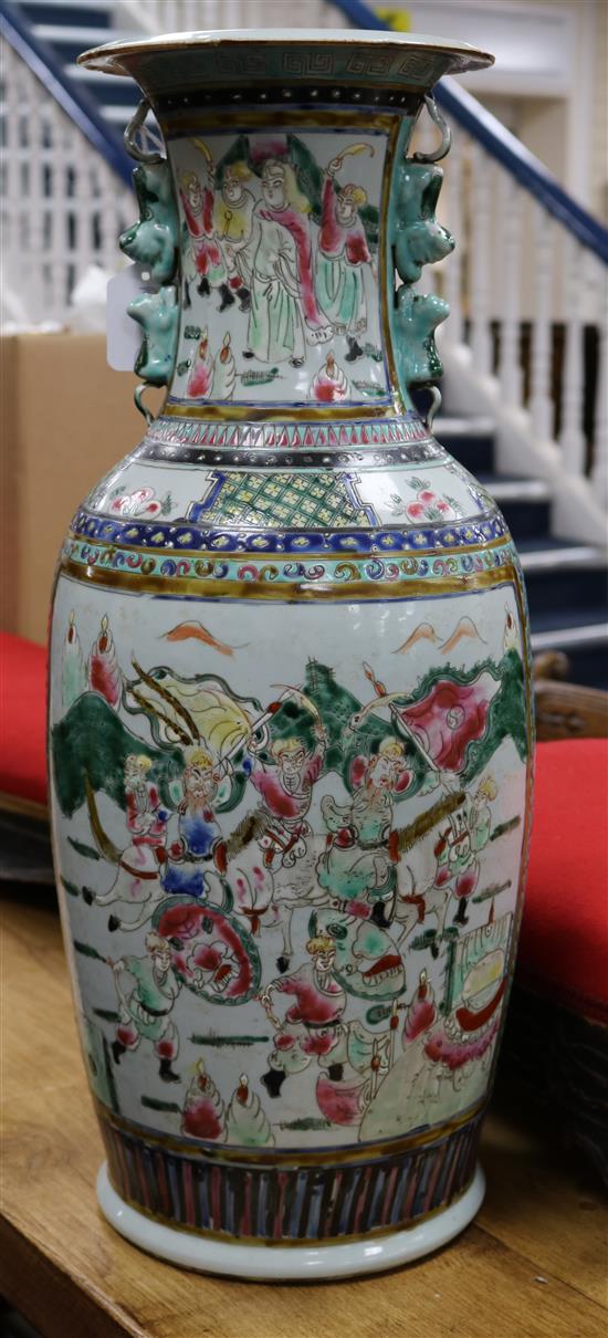 A large Chinese famille rose vase
